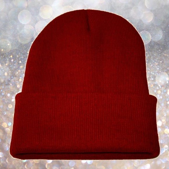 House Of Adornments Accessories - Burgundy Beanie Took Winter Hat New Unisex